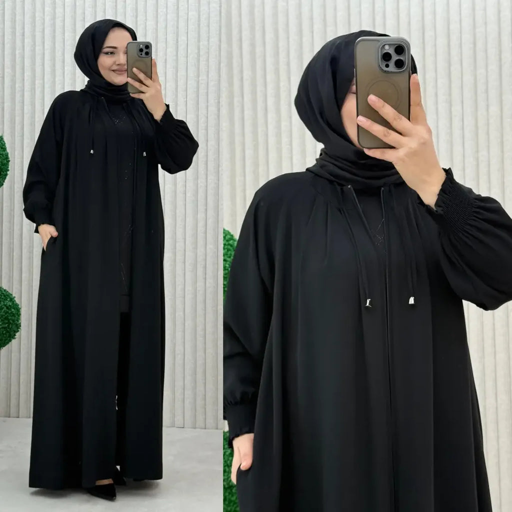 ✨ عباية الفخامة والسترة.. إطلالتك الراقية بتصميم يجمع بين الأناقة والحشمة ✨
